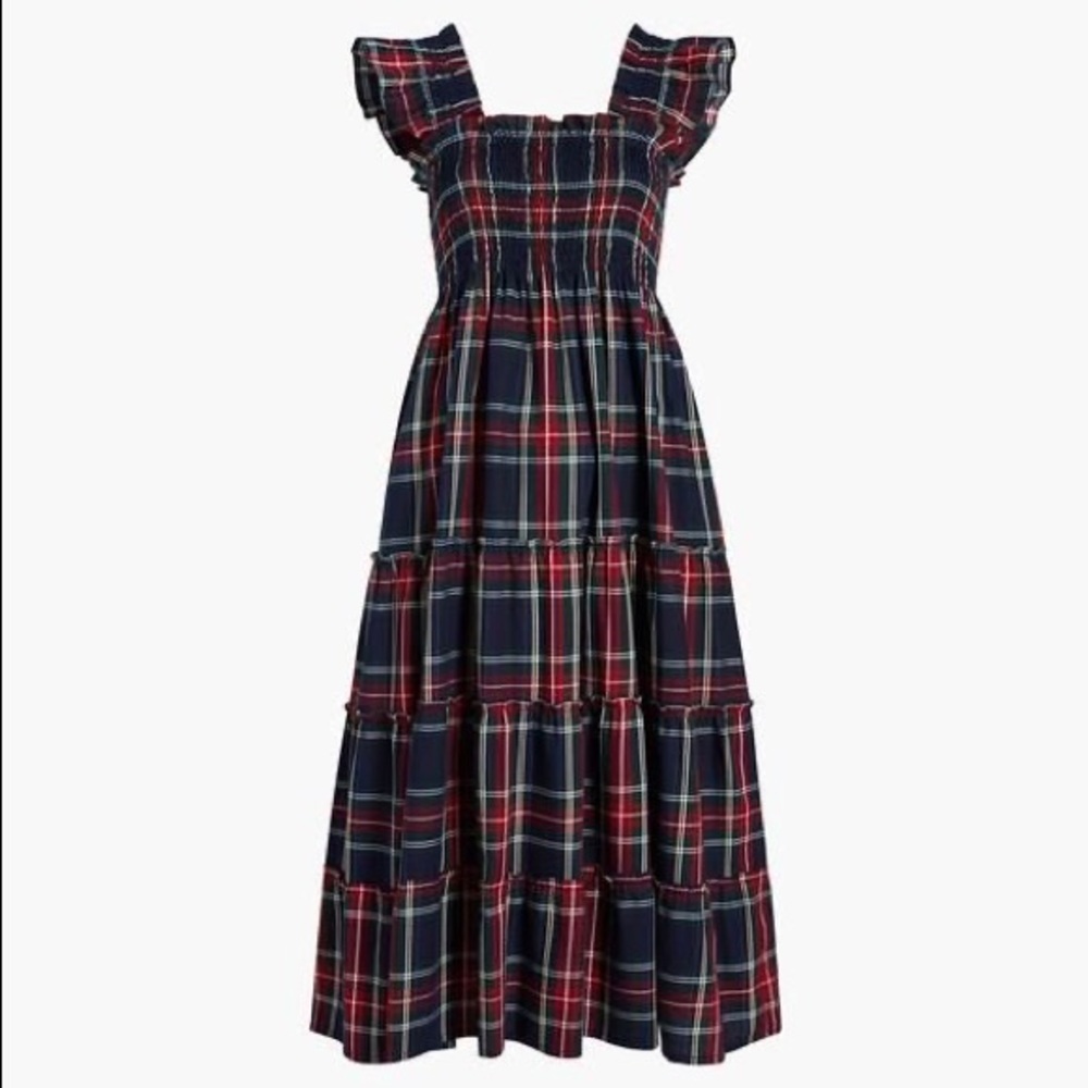 HILL HOUSE HOME NAVY TARTAN ELLIE XXL VGUC